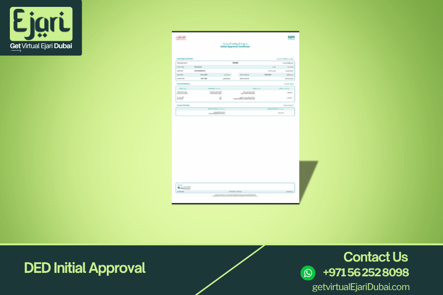 DED Initial Approval Certificate